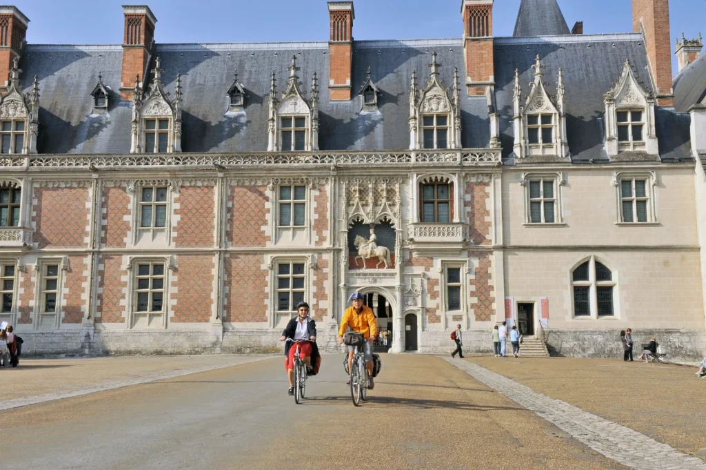 Cyclotouristes à Blois