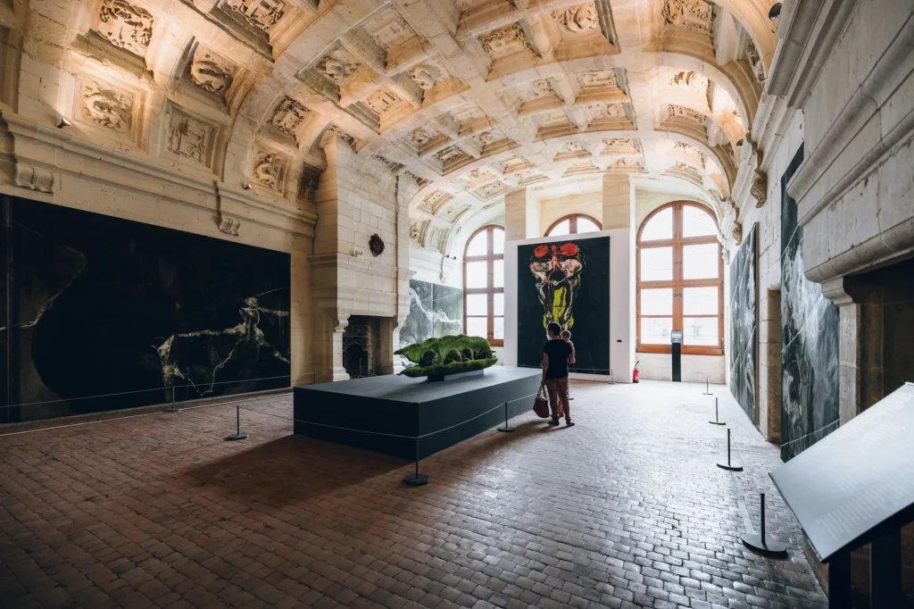 Vue sur une salle intérieure du château de Chambord