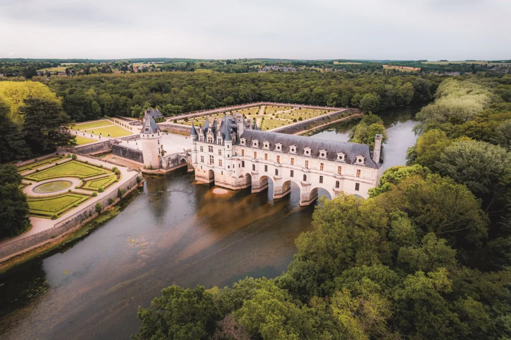 Chateau de Chenonceau vue du ciel