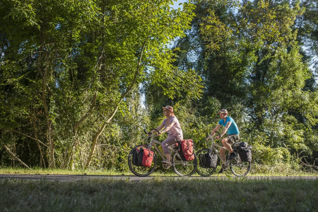 Cyclotouristes à Vouvray