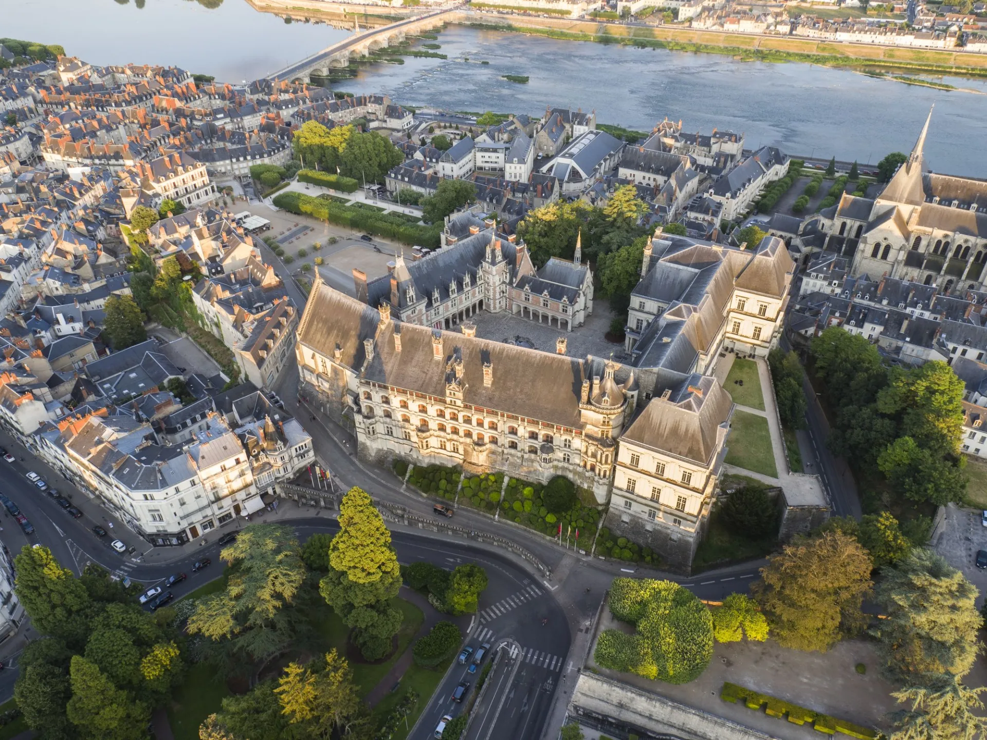 La ville de Blois, vue aérienne