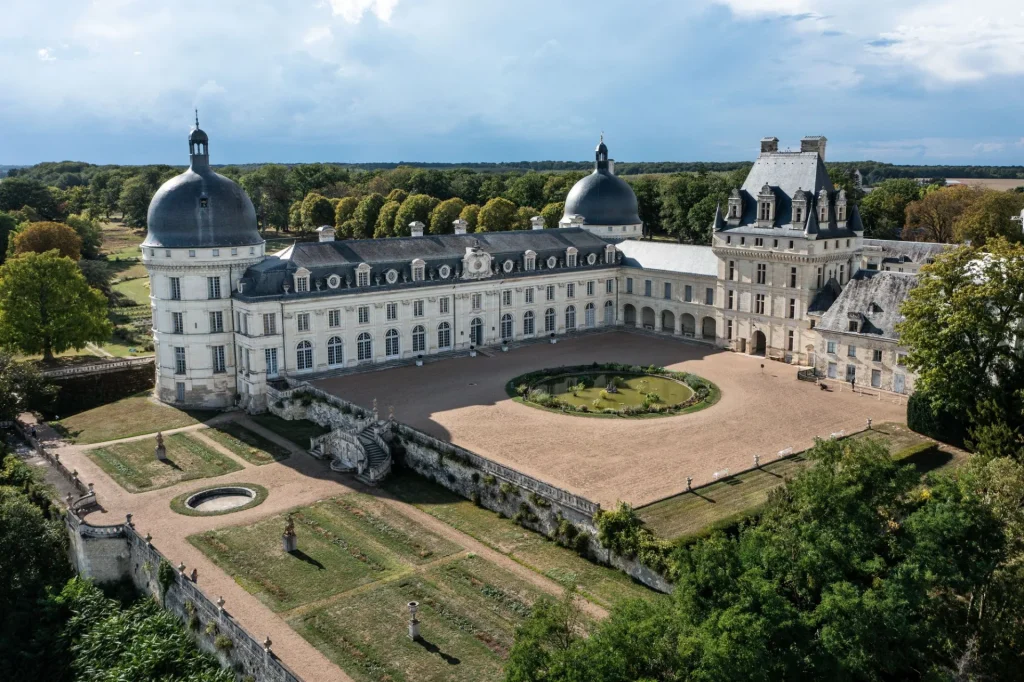 Vue en hauteur du château de Valençay