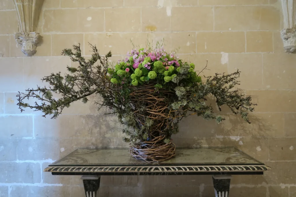 Composition florale au château de Chenonceau