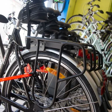 Rangée de roues de vélos