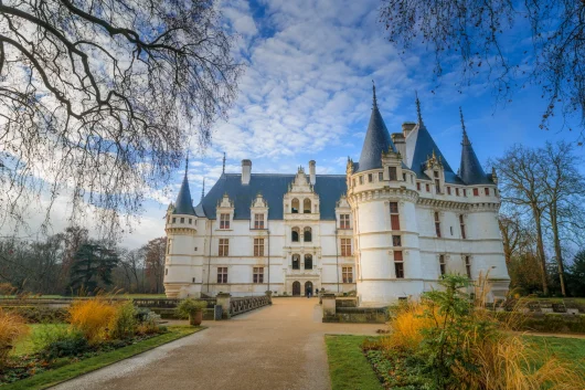 Le château d'Azay-le-Rideau en décembre