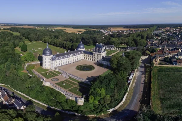 Vue aérienne du château de Valençay
